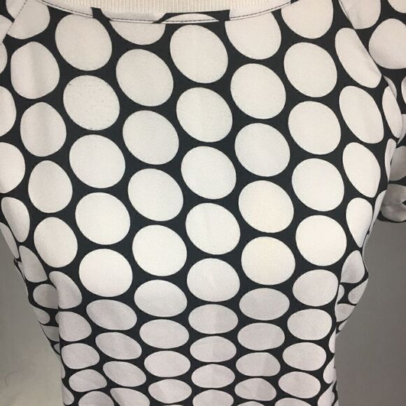 Worthington size Medium black white polka dots short sleeved shell top - Picture 4 of 6